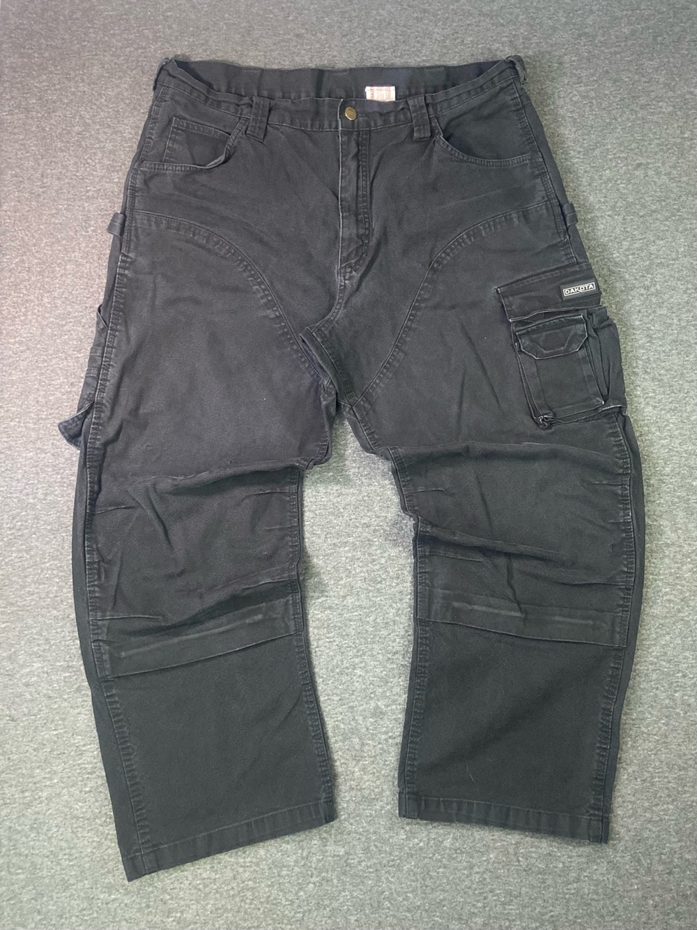 Dakota Stretch Utility Cargo Pants Men’s 40x30 Black Canvas Workwear Carpenter